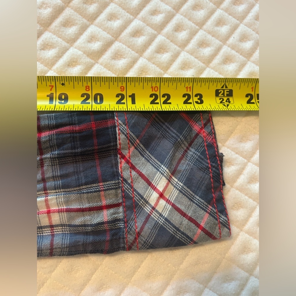 ARIAT Women Plaid Blue Red Cotton Button Up Size M Ranch Country Western Cowgirl - Picture 12 of 13